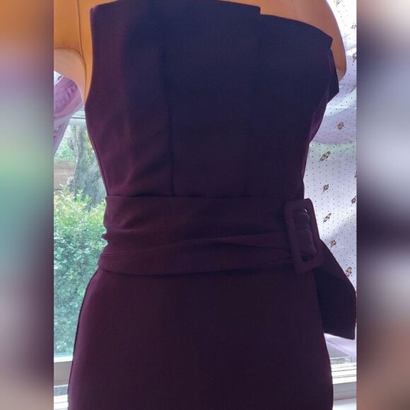 NWT - NBD Lizette Mini Dress with Belt Purple Ponte Fabric Size S - Picture 7 of 13